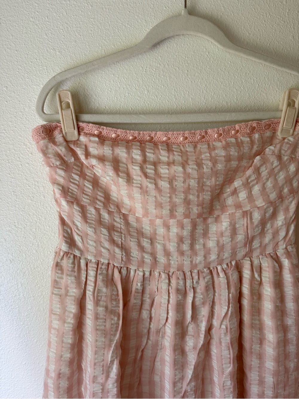 Strapless Pink Gingham dress